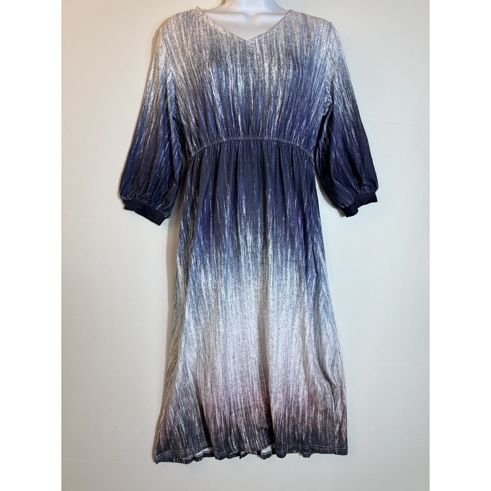Pixie Lady Midi Dresses for‎ Women V Neck Boho Casual Smocked Waisted Sz M